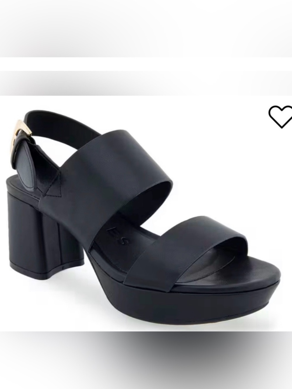 New nwt Aerosoles Camilia platform sandal black gold 11